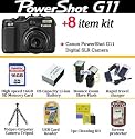 Canon Powershot G11 10.0 Megapixels Digital Camera With "Supreme Edition Accessory Kit" Package Includes 16GB Memory, Extra Battery, Rapid Charger, External Flash, Case, Gripster Tripod + More