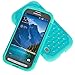 Galaxy S5 Active Case, Style4U Galaxy S5 Active Studded Rhinestone Crystal Bling Hybrid Armor Case Cover for Samsung Galaxy S5 Active G870 with 1 HD Screen Protector and 1 Stylus (Not for Samsung Galaxy S5) [Teal / Mint Green]
