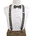 EFCB.02 Fine Pattern Extendable Microfiber Y-Back Suspender With Match Mens Bowtie For Mens By Epoint