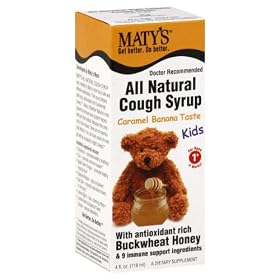 Maty's Cough Syrup, Kids, All Natural, Caramel Banana Taste, 4 oz.