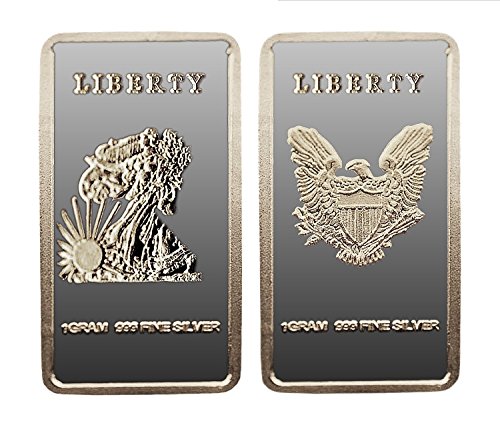 1 Gram Silver Liberty Bar .999 Fine Silver