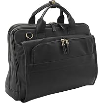 Clava Leather Top Handle Accordian Brief (Vachetta Black)
