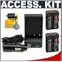 2 Replacement Sony NP-FM55 Batteries and Mini Battery Charger for Sony Alpha DSLR- A100 & A100K Digital SLR Camera