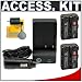 2 Replacement Sony NP-FM55 Batteries and Mini Battery Charger for Sony Alpha DSLR- A100 & A100K Digital SLR Camera