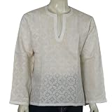 Mens Embroidered Kurta Casual Cotton Shirt India Chest 42 inches (gck207)