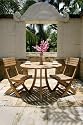 Teak Patio Table and 4 Chairs Set