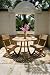 Teak Patio Table and 4 Chairs Set