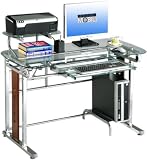 Chrome and Glass Computer Desk