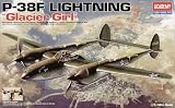 P-38f Lighting Glacier Girl Wwii Us Army Fighter 1-48 Academy