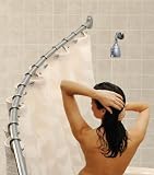 Franklin Brass T64BSLT 1-Inch by 5-Foot Curved Shower Rod with Brackets, Bright Stainless Steel