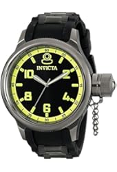 Invicta Men's 1440 Russian Diver Black Rubber Dial Watch