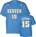 Carmelo Anthony Light Blue adidas Player Name and Number Denver Nuggets Youth T-Shirt