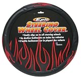 Red Tip Flames Steering Wheel Cover