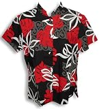 Monstera Quilt Mandarin Collar Women's Hawaiian Aloha Blouse - Regular and Plus Size
