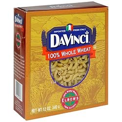 DaVinci Whole Wheat Elbows, 12-Ounce Boxes (Pack of 12)
