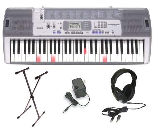 Casio LK100 Lighted Keyboard with Premium Accessories Package
