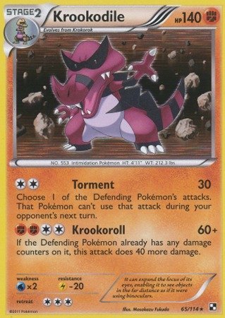 Pokemon - Krookodile (65) - Black and White - Holofoil