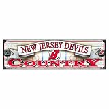 NHL New Jersey Devils 9-by-30 Wood Sign