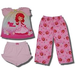 Strawberry Shortcake "Berry Princess" 3 piece pajama set for toddler girls