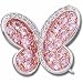 Butterfly Pink Sapphire and Diamond Brooch Pin