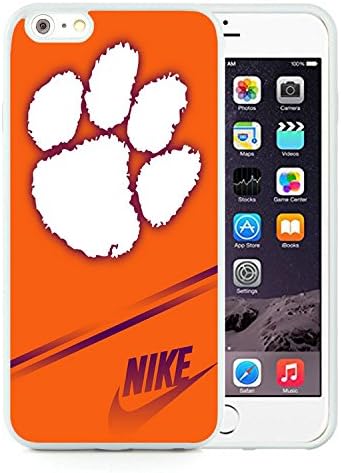 iPhone 6 Plus Case,NCAA Atlantic Coast Conference ACC Footballl Clemson Tigers 8 White iPhone 6S Plus 5.5 Inches Shell Case,TPU Cover