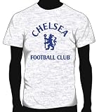 Chelsea FC Basic Logo Tee, Adult Medium - Ash Grey