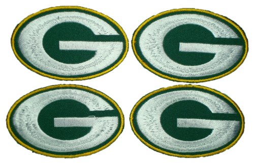 Green Bay Packers Logo Jerseys Apparel Super Bowl Football NFL Sg001 Embroidered Sew or Iron on Patches (Lot 4 pcs)