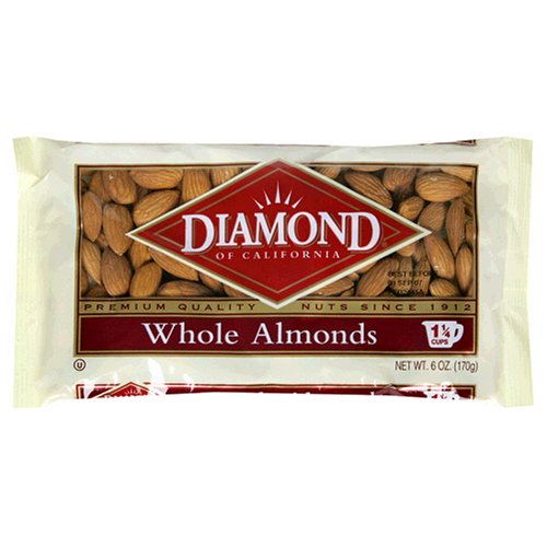 Diamond Whole Almonds, 6-Ounce Bags (Pack of 4)
