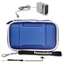 Nintendo DSi / DS Lite EVA Carrying Hard Shell Case - Eva Blue + Determination Hand Strap + Home Charger
