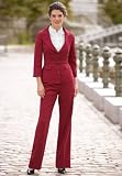 Portrait-Collar Pantsuit