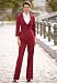 Apparel : Portrait-Collar Pantsuit