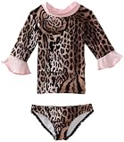 Planet Sea Baby-Girls Infant Long Sleeve Leo Tankini, Animal Print, 18 Months