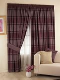 Calgary Pair of Tiebacks - Grape (76cm)