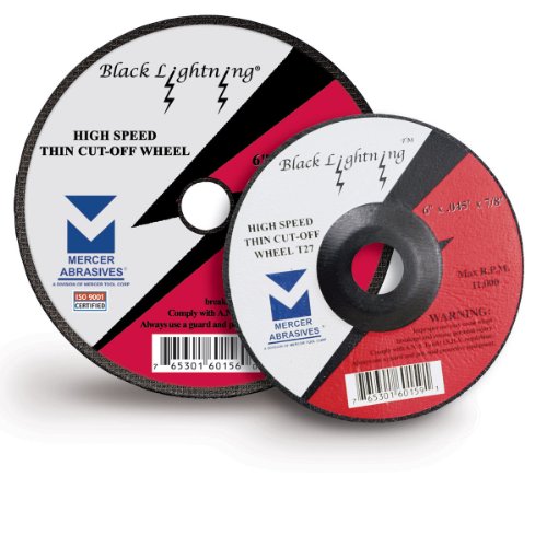 Mercer Abrasives 61605025 Black Lightning High Speed Thin Wheels Type
