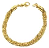 Second Glance Designs 14kt Gold Plated Italian Multi Chain Bracelet 51NTRS7VOSL. SL160 Second Glance Designs 14kt Gold Plated Italian Multi Chain Bracelet
