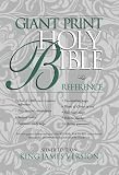 King James Version Giant Print Reference Bible: Burgundy/ Premium Leather Look/Silver Edition (Zondervan Silver Collection)