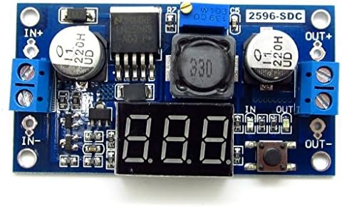 LM2596 DC-DC Adjustable Voltage Regulator Power Module Voltmeter Diplay LED