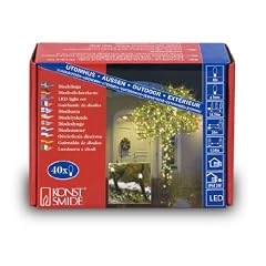 Konstsmide 3610-110 Micro LED Lichterkette (40 warm wei�e Dioden, 24V Au�entrafo, 2.4W, schwarzes Kabel)