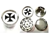 Choppers,Sign,4 Parts,Metal Herb tobacco Grinder, Bounse Free 5x Brass Pipe Screens