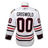 Clark Griswold Christmas Vacation Blackhawks Premier Replica White Hockey Jersey
