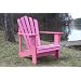 Pink Painted Cedar Adirondack Chair with Free Ottoman