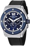 Stuhrling Original Mens 469.33156 Special Reserve Apocalypse Midnight Quartz Multi-Function Black Leather Strap Watch