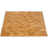 Hankey C01 Bamboo Roll-Up Foldable Anti-Slip Bath Shower Spa Mat (27.6 x 19.7 x 0.2 inches)