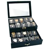 20 Watch Glass Top Showcase Displays Jewelry Box