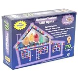 Good Tidings 23-Foot Indoor/Outdoor Holiday Christmas Light Set with 70 Multi-Colored LED