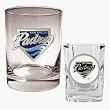 San Diego Padres Rocks Glass and Shot Glass Set