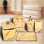 Marble Stone Bath Set - AMAZON FOREST, Natural Brown