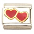 Enamel Hearts Italian Charm Stainless Steel 9mm