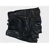 JAC Law Enforcement Gloves: Cycle Patrol #2 Fingerless, 100% Leather (LARGE)