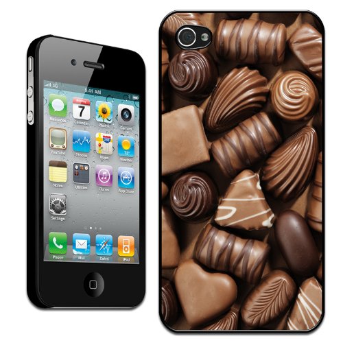 Delicious Chocolate Swirls Praline Fudge Hard Case Clip On Back Cover For Apple iPhone 4 4S